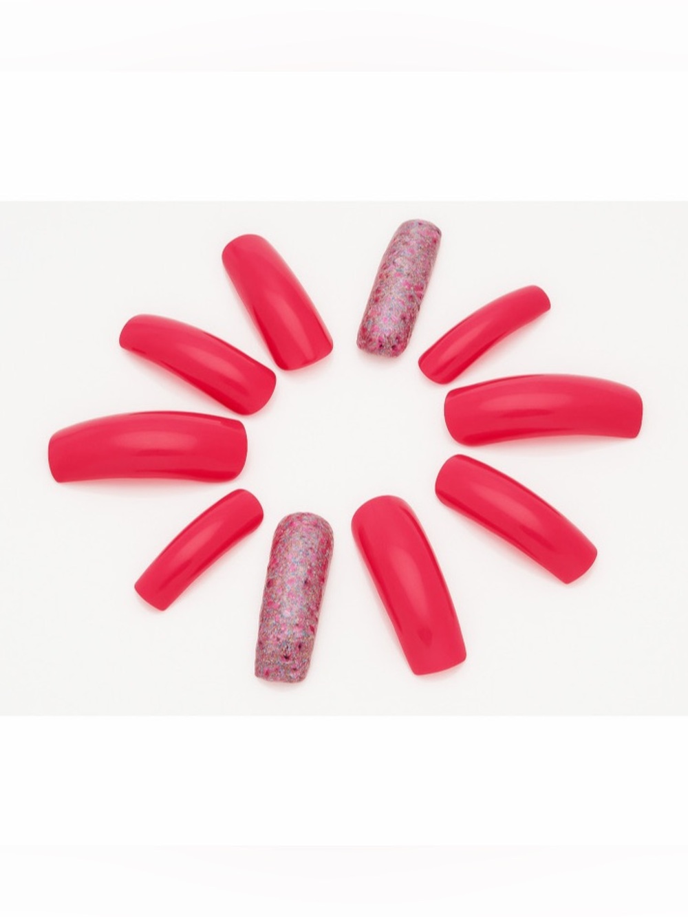 South Beach Pink: Press-On Nails